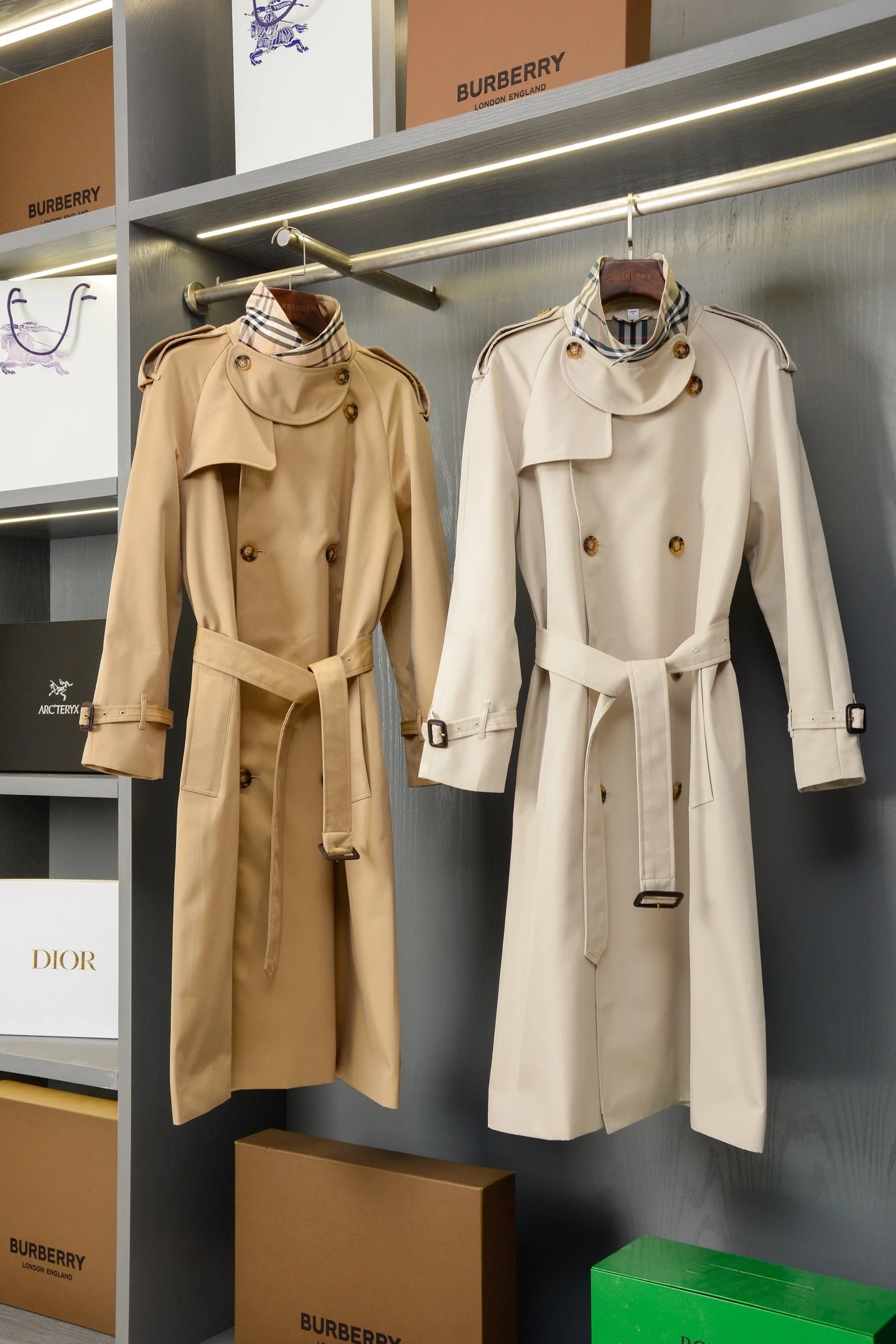 [Damen bekleidung] B * urberry Casford Version langer Trench Wind breaker