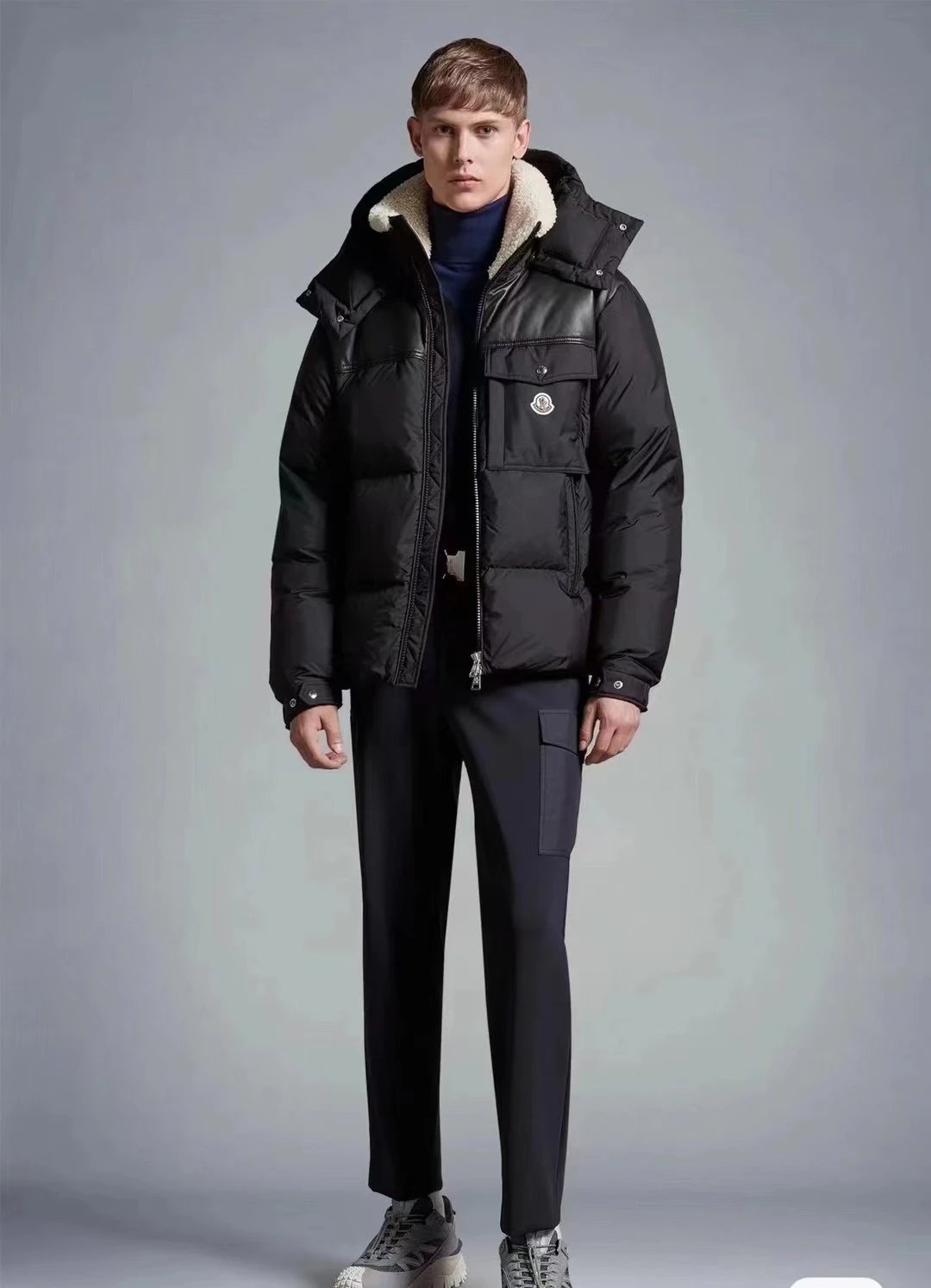mon Sheepskin Stitched Down Jacket