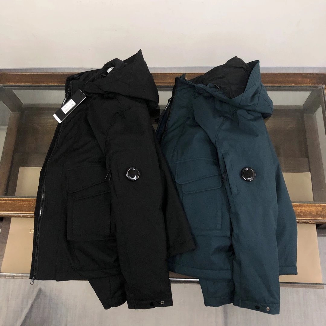 CP.COMPANY Men's Essential Winter CP Jacket Front Double Zipper Design