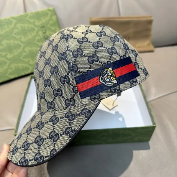 Gucci GG Marmont Tiger Baseball Cap Beige - 1