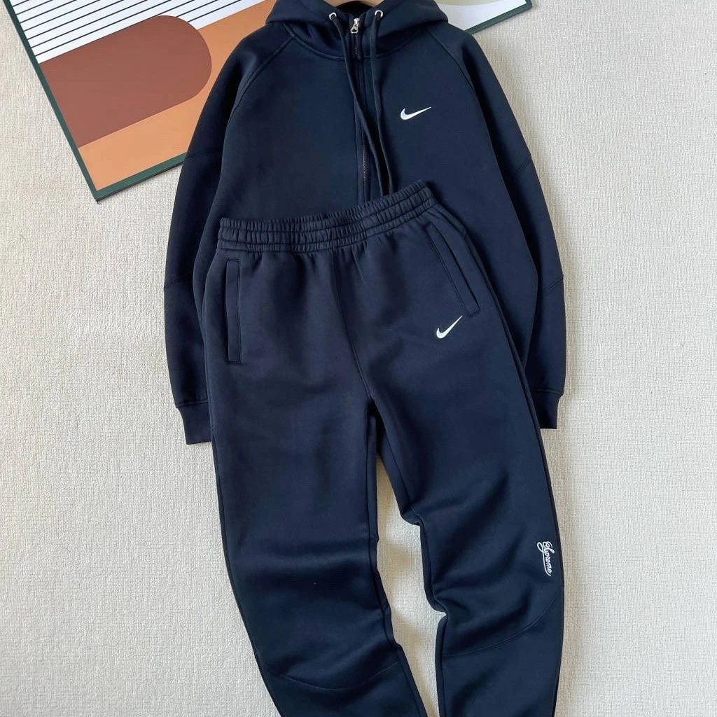 Nike Sportswear Club Fleece Hoodie and Sweatpants Set Navy - 1