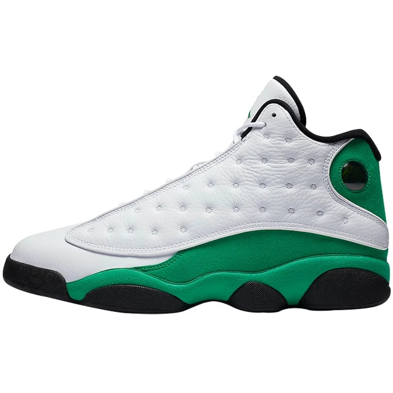 AJ13 White Green