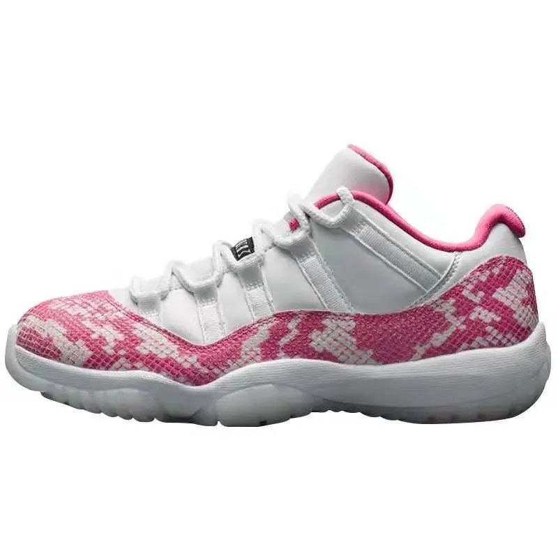 AJ11 Low Top Pink Snake Print