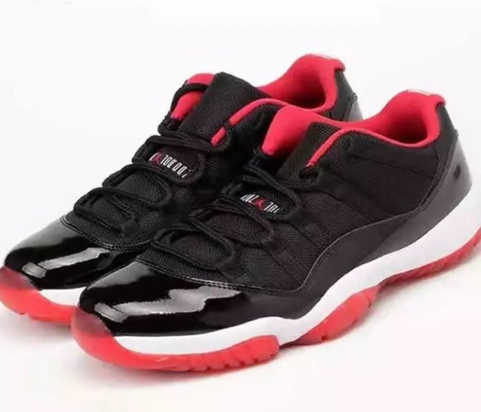 AJ11 low-top black and red