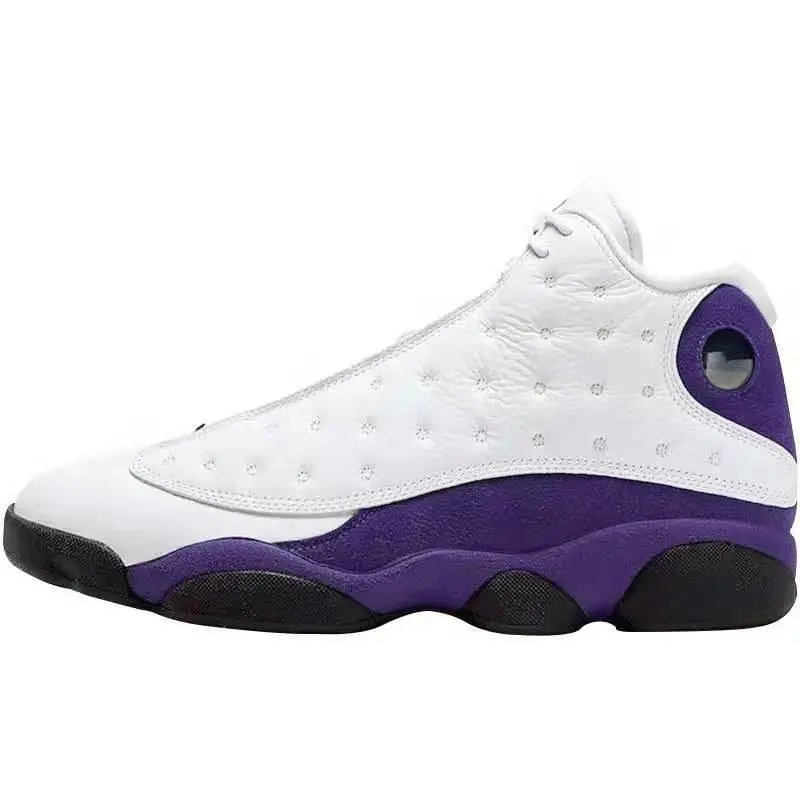 AJ13 White Purple Lakers