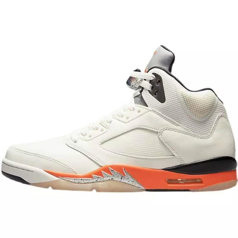 AJ5 White/Orange Shattered