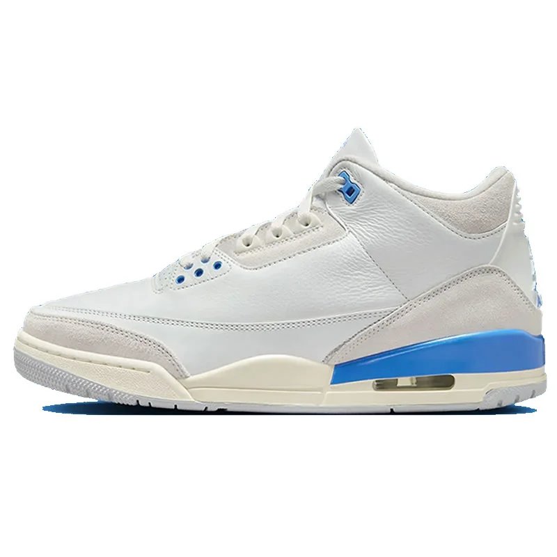 AJ3 North Carolina White Blue