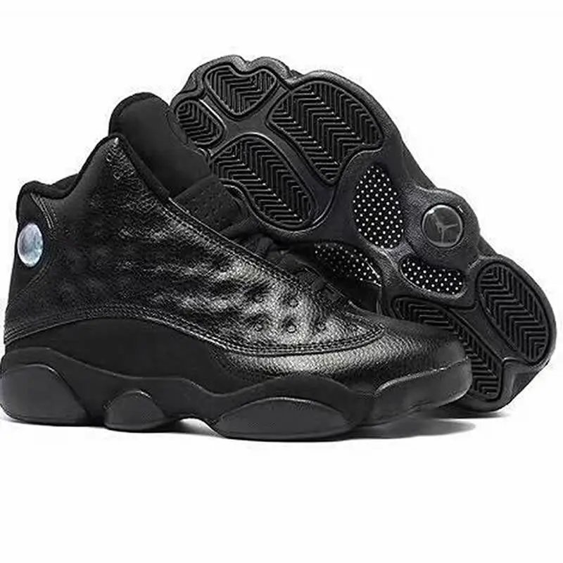 AJ13 Leather Pure Black