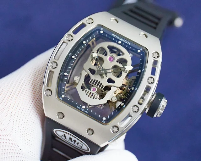 Richard Mille Watches Tonneau Skeleton-Dial Rubber Strap Watch product detail image 20