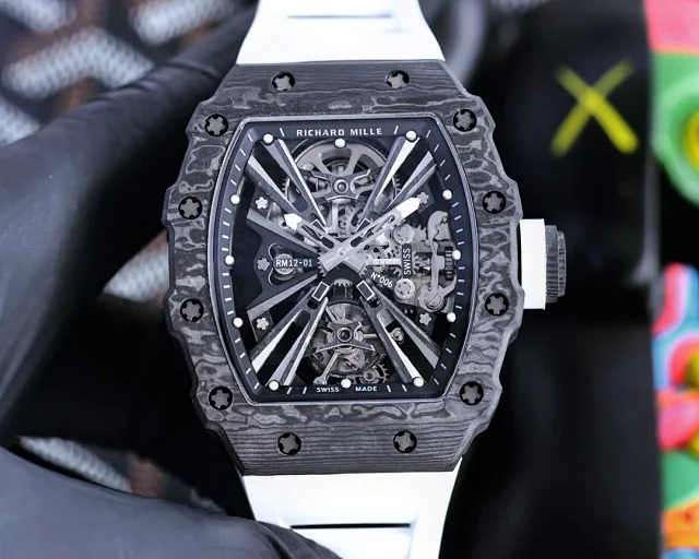 Richard Mille Watches Tonneau Skeleton-Dial Rubber Strap Watch product detail image 13