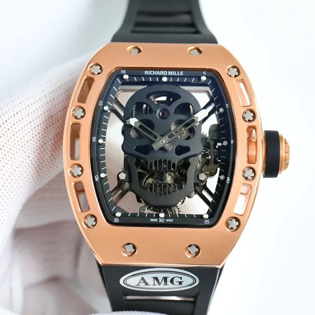 Richard Mille Watches Tonneau Skeleton-Dial Rubber Strap Watch product detail image 15
