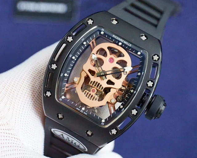 Richard Mille Watches Tonneau Skeleton-Dial Rubber Strap Watch product detail image 18