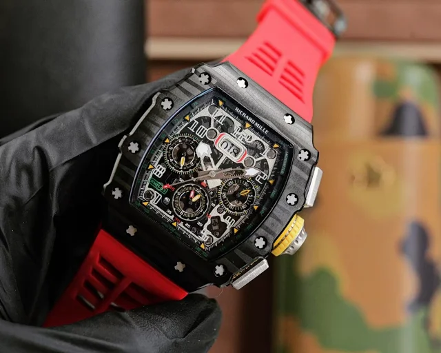 Richard Mille Watches Tonneau Skeleton-Dial Rubber Strap Watch product detail image 19