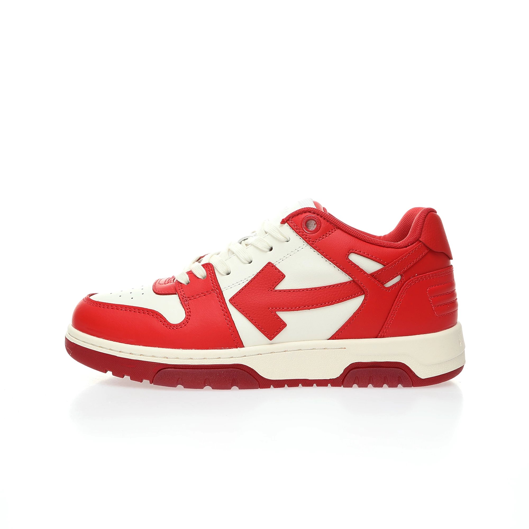 Cream White Bright Red Arrow