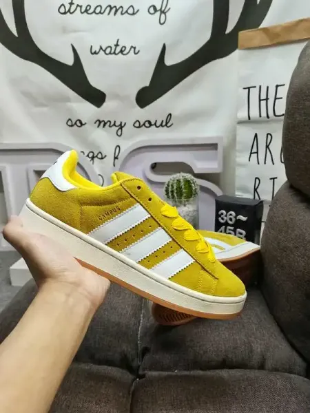 Adidas Originals Campus Yellow Suede Sneakers - 1