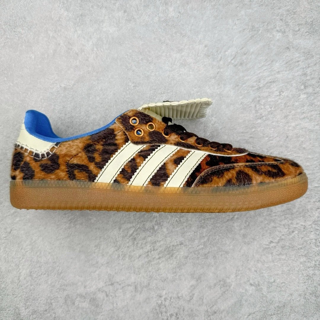 Adidas Originals Samba OG Leopard Print Cream Blue Gum Sneakers