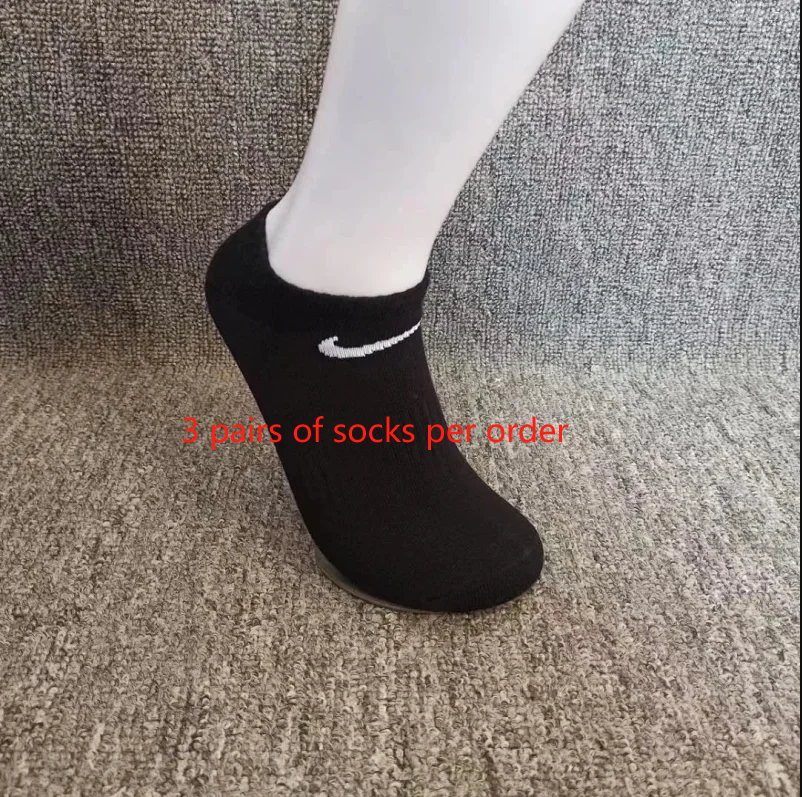 3-Pack Black No-Show Socks