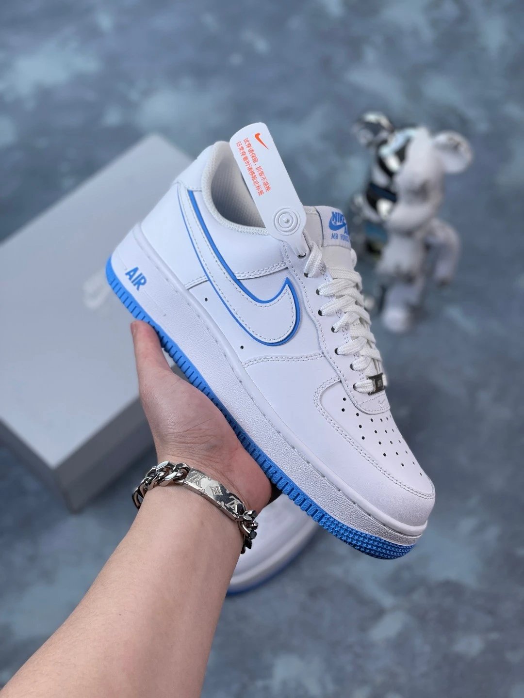 Nike Air Force 1 Low Floral Print White Sneakers - 8