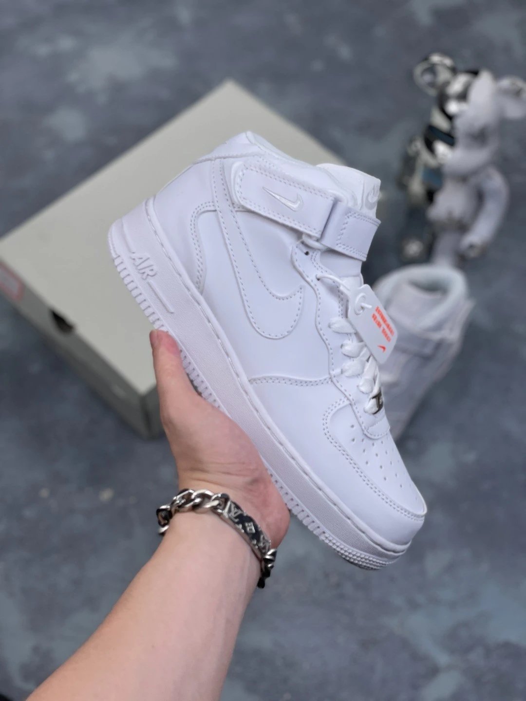 Nike Air Force 1 Low Floral Print White Sneakers - 6