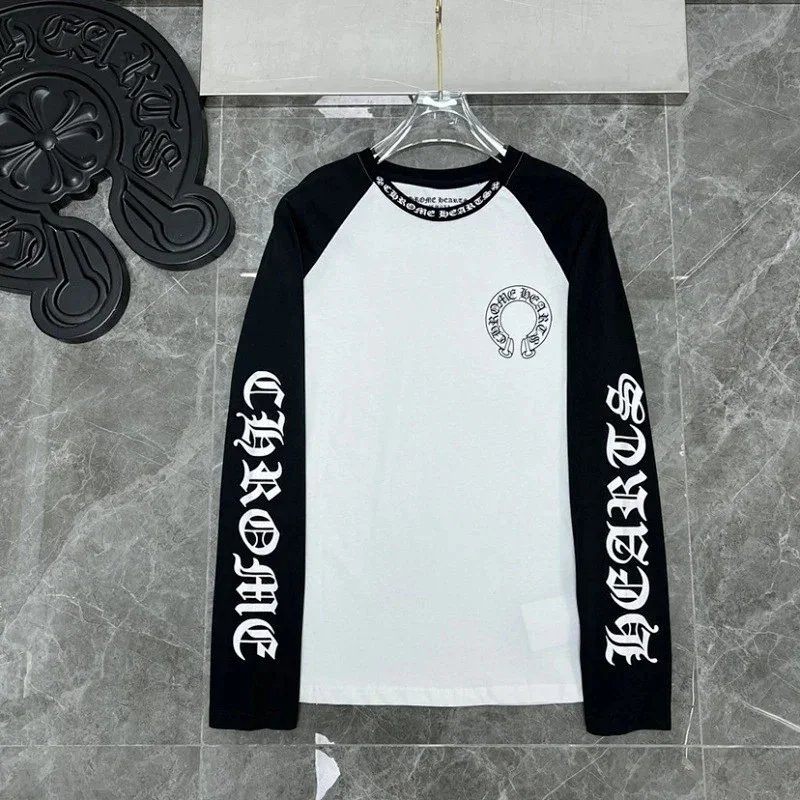 Crew Neck Long Sleeve Letter T-Shirt