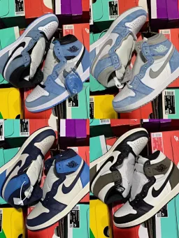 thumbnail for Special offer benefits AJ1 Mocha/washed blue/obsidian/university blue four-color special offer