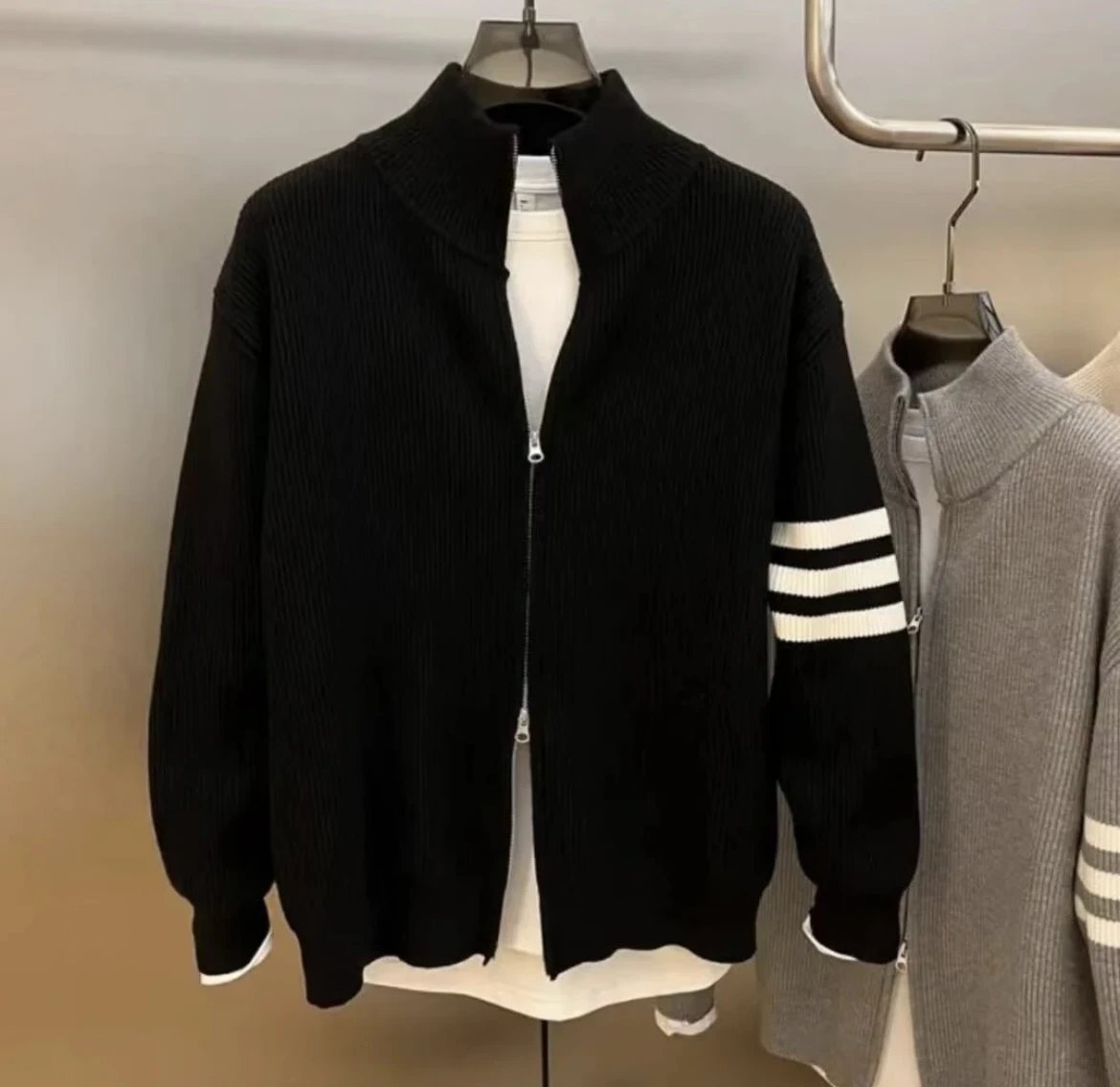 Unbranded Hoodies & Sweatshirts Three-Stripe Sleeve Pullover Hoodie — 26
