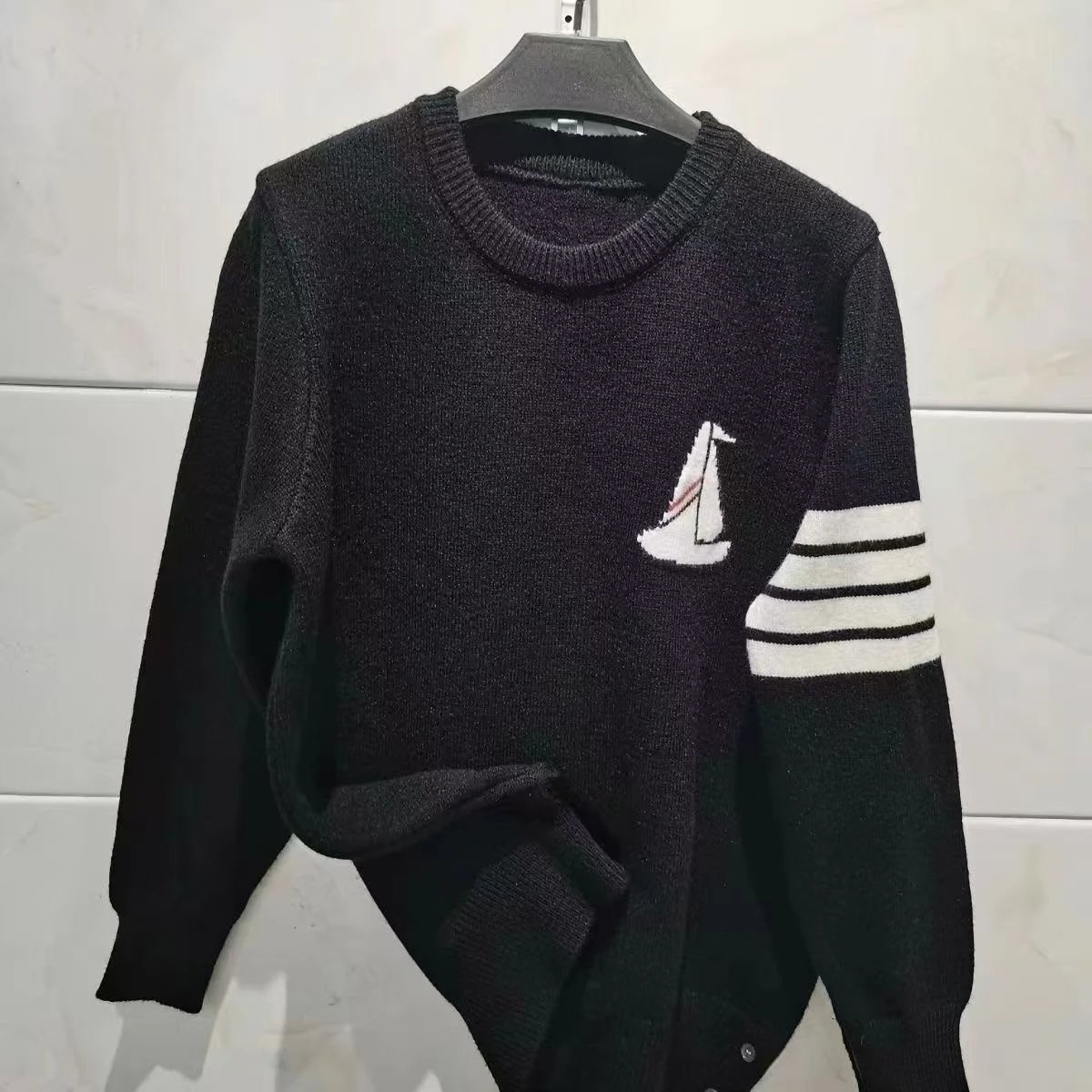 Unbranded Hoodies & Sweatshirts Three-Stripe Sleeve Pullover Hoodie — 28