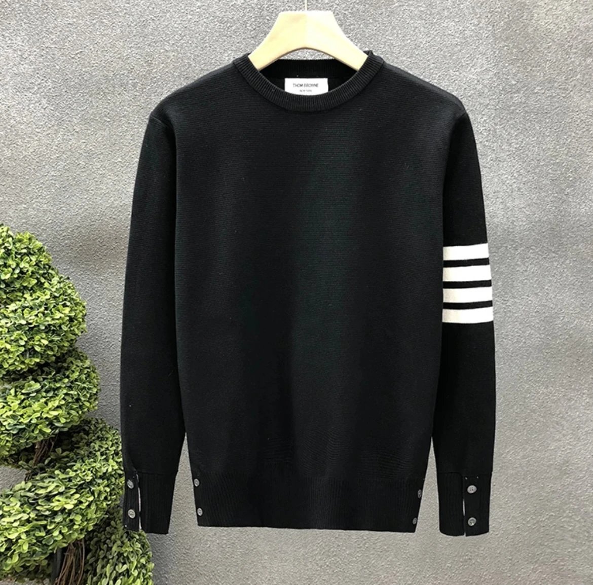 Unbranded Hoodies & Sweatshirts Three-Stripe Sleeve Pullover Hoodie — 33