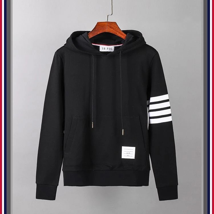 Unbranded Hoodies & Sweatshirts Three-Stripe Sleeve Pullover Hoodie — 4
