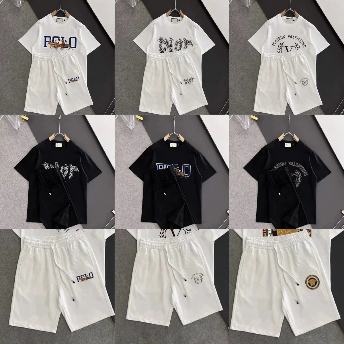 Dior Matching Sets Short-Sleeve Graphic T-Shirt and Drawstring Shorts Set image 1