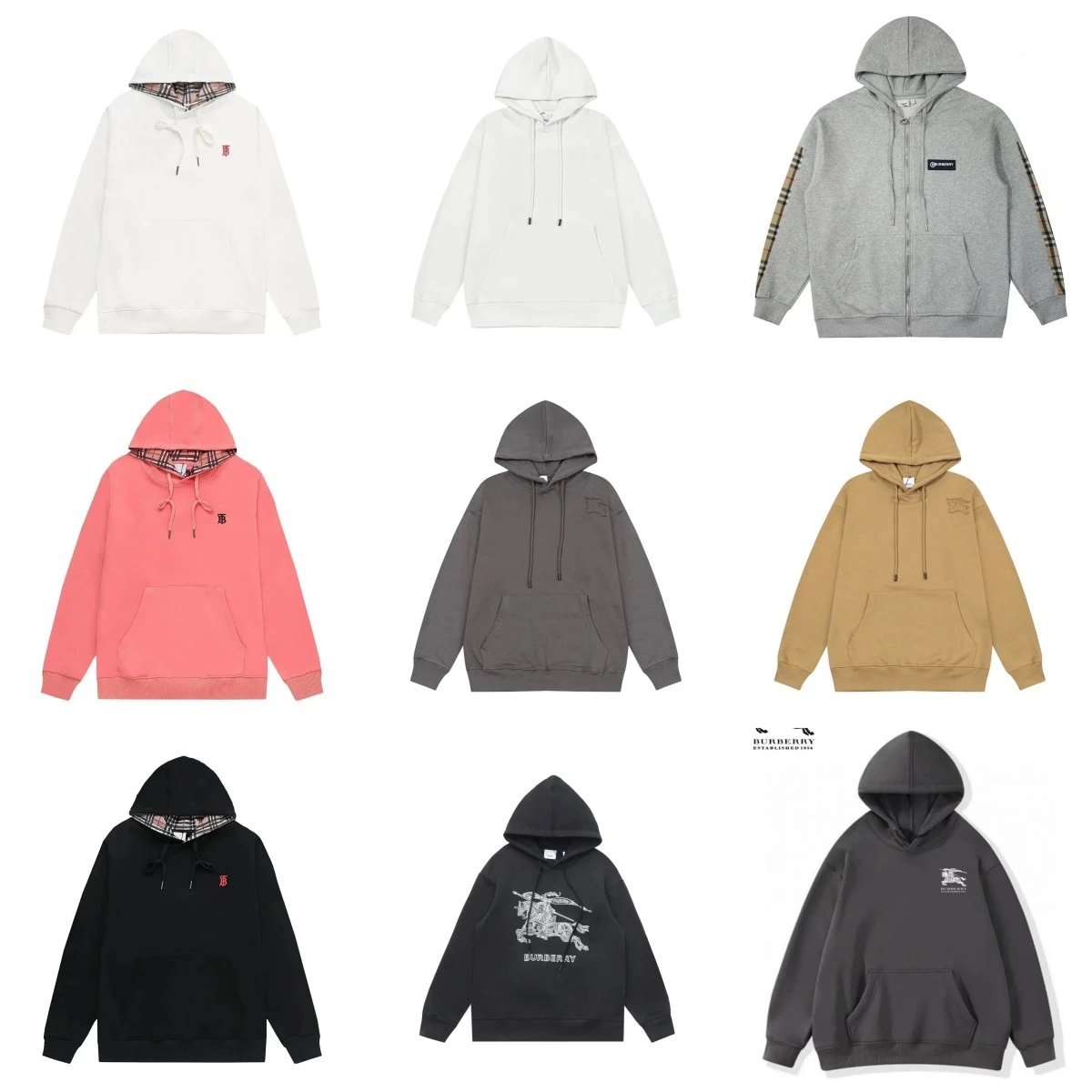 Burberry Hoodies & Sweatshirts Logo and check-detail image 1