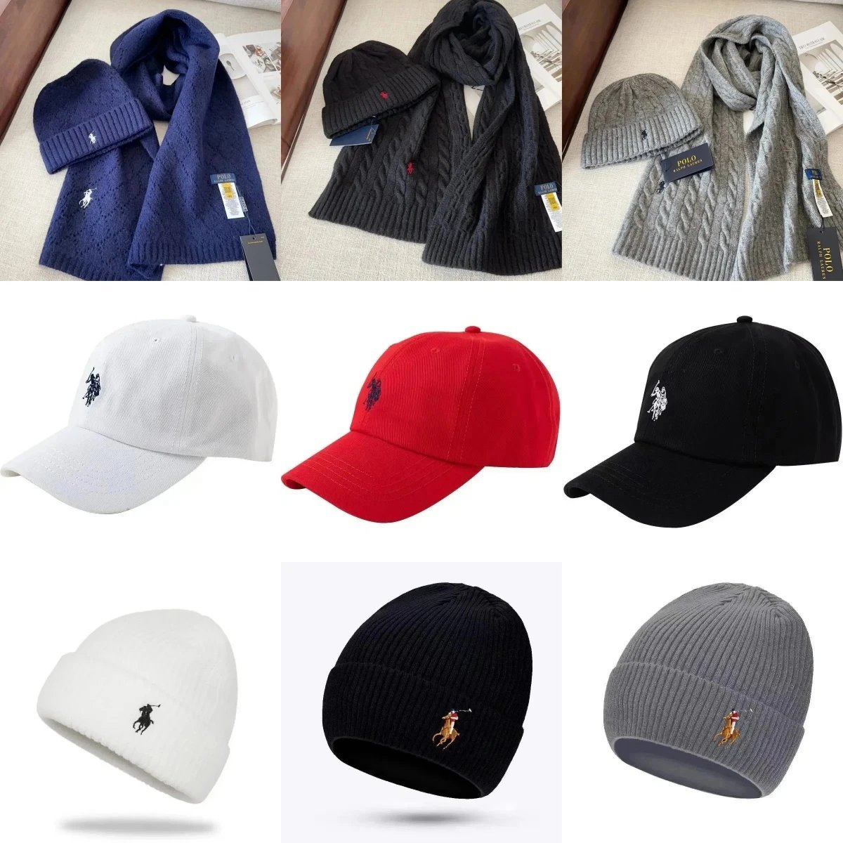 Polo Ralph Lauren Hats Rib-Knit Cuffed Beanie with Embroidered Pony image 1