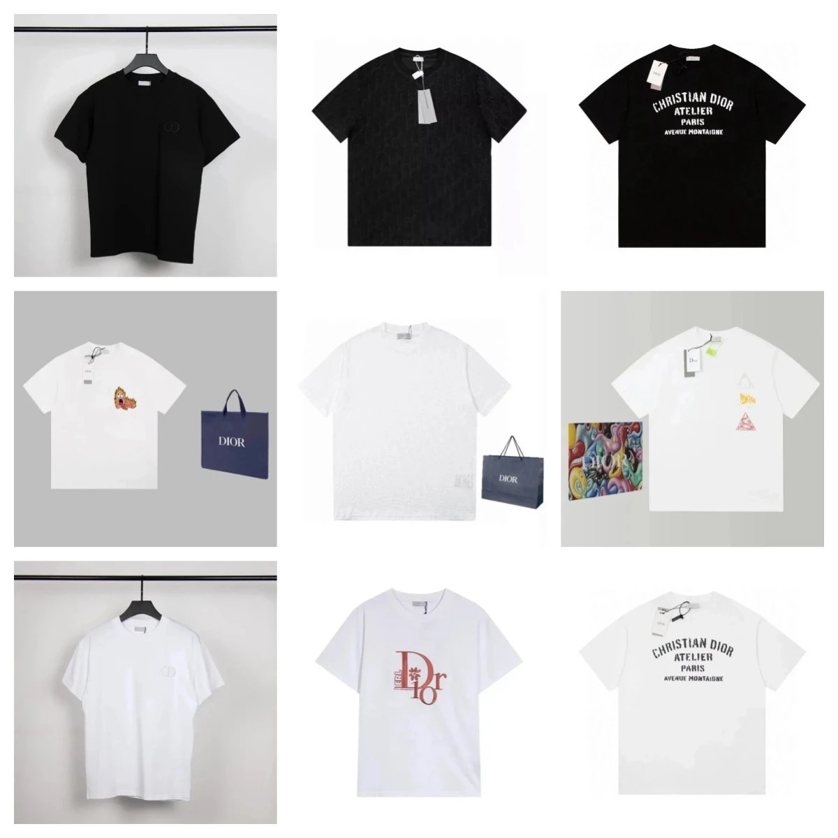 Dior T-Shirts Short-Sleeve Crew-Neck Logo T-Shirt image 1
