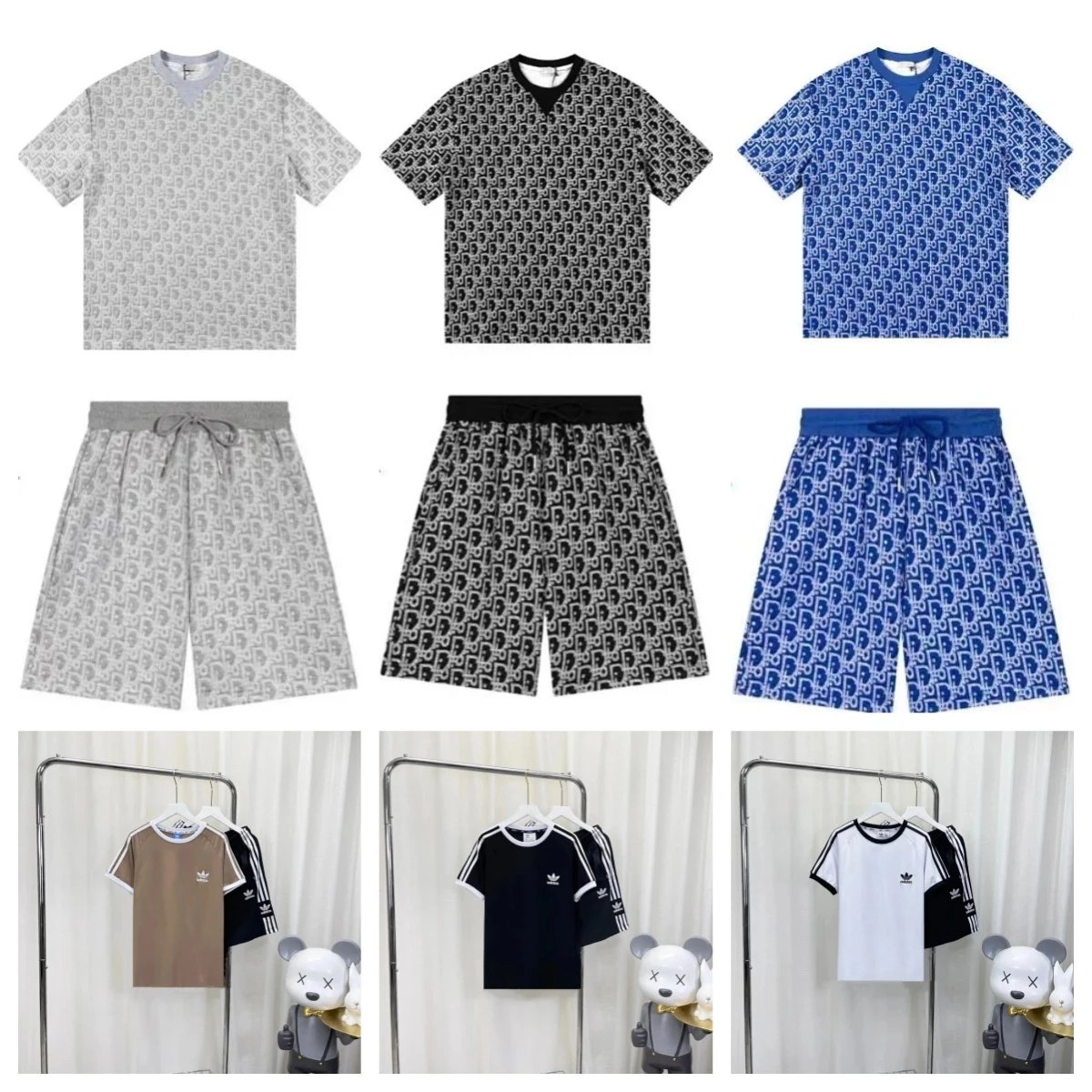 Adidas Matching Sets Short-Sleeve T-Shirt and Shorts Set image 1