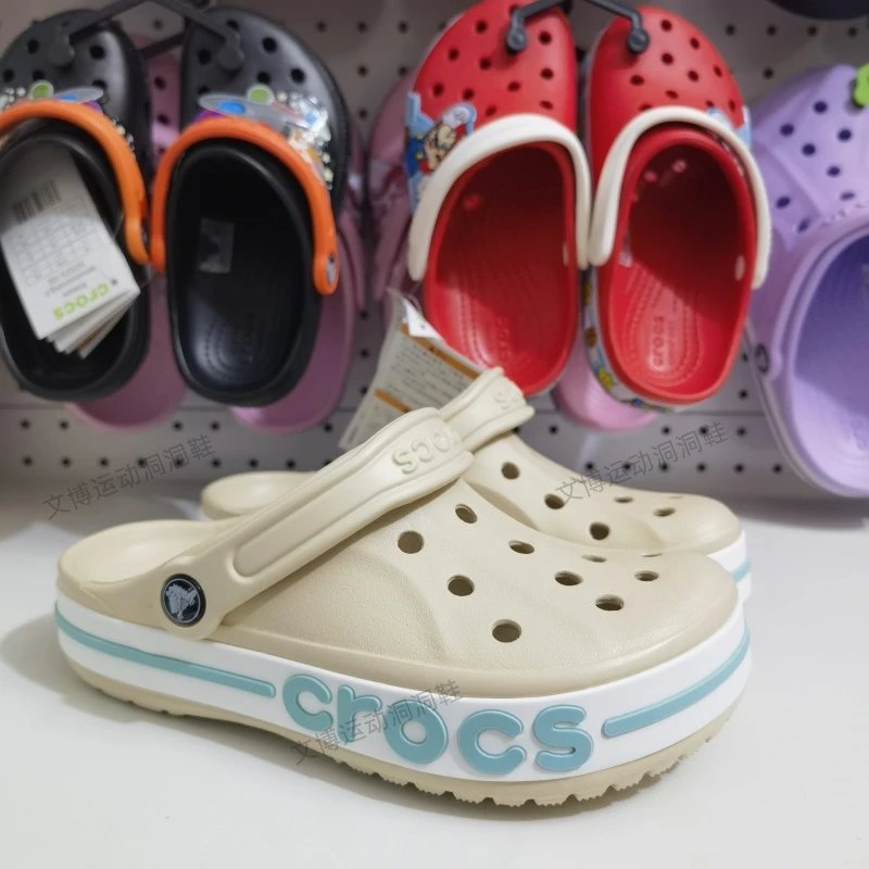 Crocs croton benbya logo women’s shoes outdoor non-slip anti-collision soft bottom sandals men’s shoes