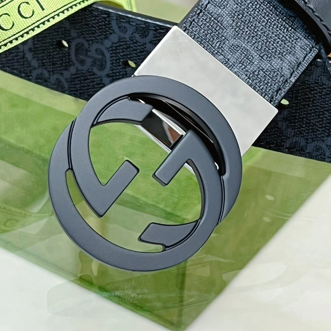Vintage GG Double-Sided Buckle Belt, Style 627055, 92TIN 1000, Rotating Buckle, 3.8CM