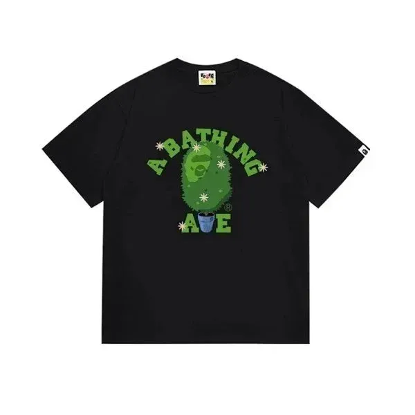 A Bathing Ape Cactus Ape Graphic Black T-Shirt - 1
