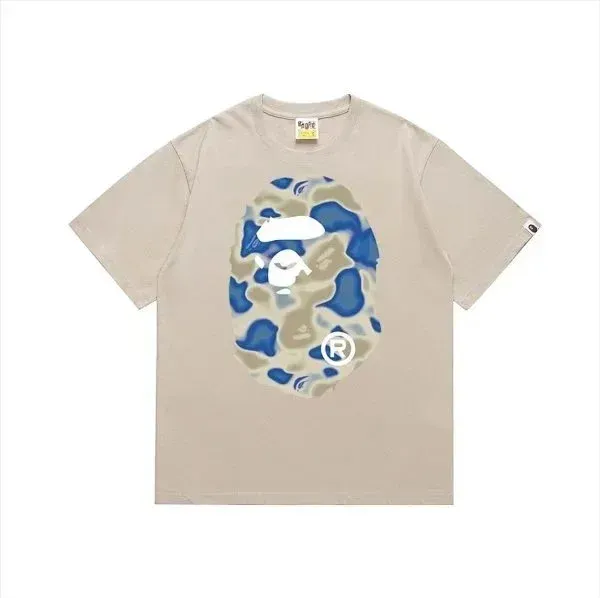 A Bathing Ape Camo Ape Head Beige T-Shirt - 1