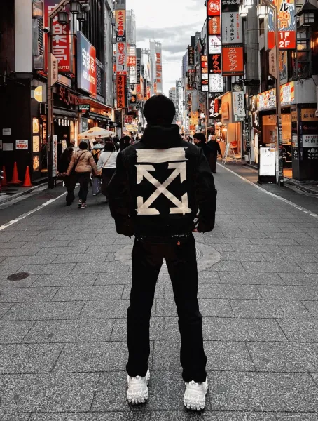 Off-White Diagonal Arrows Black Denim Jacket - 15