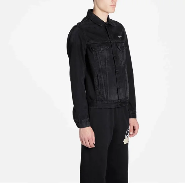 Off-White Jackets Arrow Print Denim Jacket product detail image 12