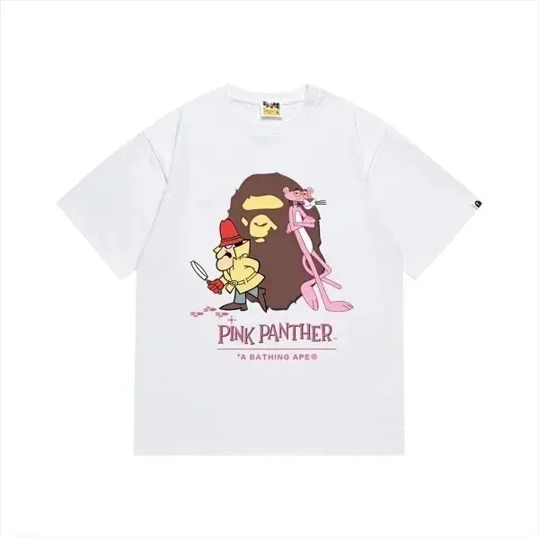 A Bathing Ape x Pink Panther Graphic Print White T-Shirt - 1