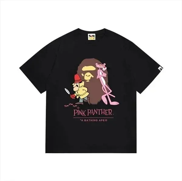 A Bathing Ape x Pink Panther Collaboration Graphic T-Shirt Black - 1