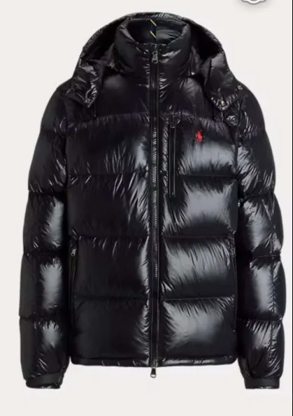 Ralph down jacket, detachable cap, down jacket, windproof and windproof