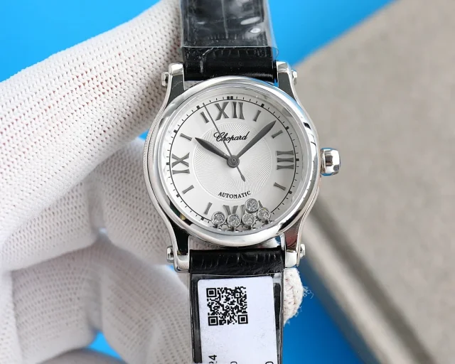 Chopard Watches Happy Diamonds automatic watch with floating diamond accents and Roman numeral dial product detail image 9