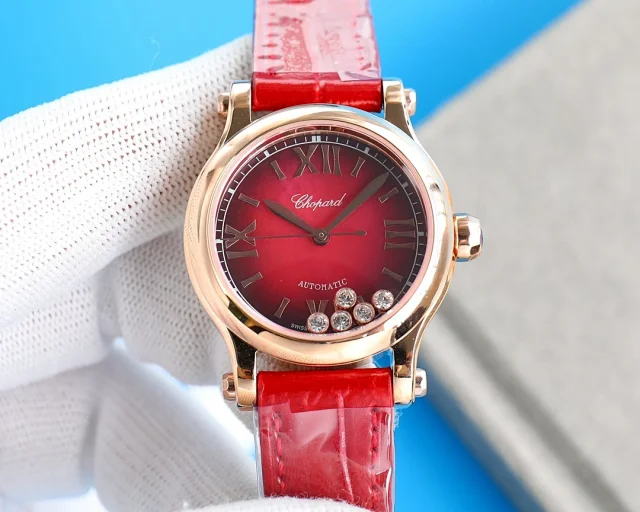 Chopard Watches Happy Diamonds automatic watch with floating diamond accents and Roman numeral dial product detail image 6