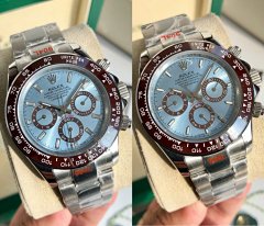 【On Sale】GD Factory Rolex Daytona Ice Blue Dial 40mm Men's Mechanical Watch, Steel Bracelet, Birthday Gift, Luminous, Water-Resistant, Men's Sports Watch with Calendar, Watch Box