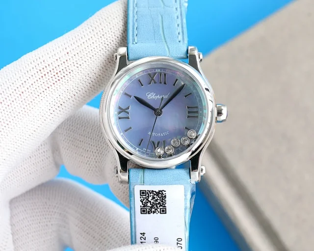 Chopard Watches Happy Diamonds automatic watch with floating diamond accents and Roman numeral dial product detail image 3