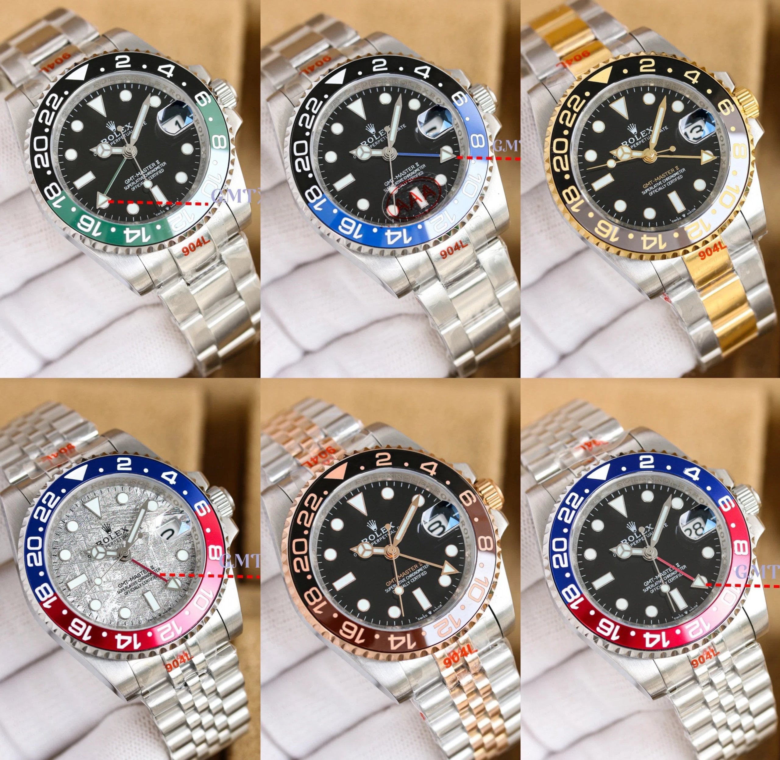 [DX105-6] watch cola ring Inter ring 40mm sapphire mirror steel band business watch