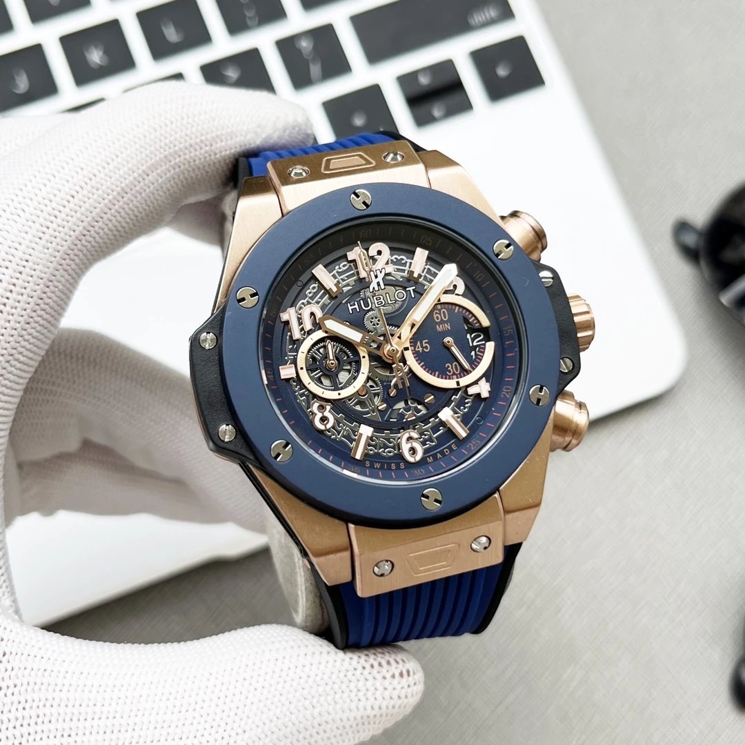 [Blue Circle] Rose Gold Shell, Blue Plate, Blue Tape