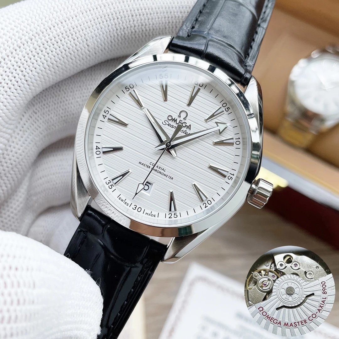 [Six-character Calendar] Silver Shell, White Plate, Belt / Without full package